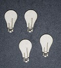 Overstock  Chipboard Light Globe Small Pack of 4