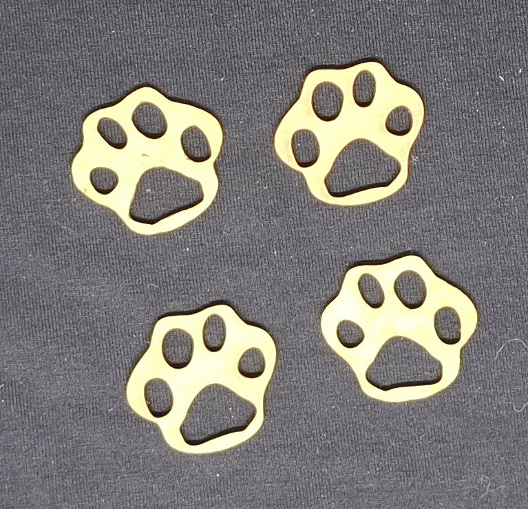 Chipboard Paw Prints Set of 4 Small