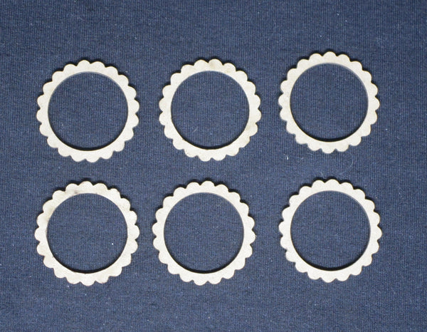 Chipboard Scallop Circles Small 3cm