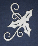 Chipboard Holly Bunch with Swirls A