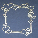 Chipboard Frame Decorative Lots of Hearts