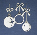 Chipboard Christmas Bauble and Bow Trio Cluster