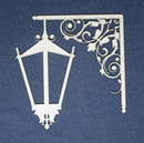 Chipboard Corner Swirls and Old Fashioned Lamp Post