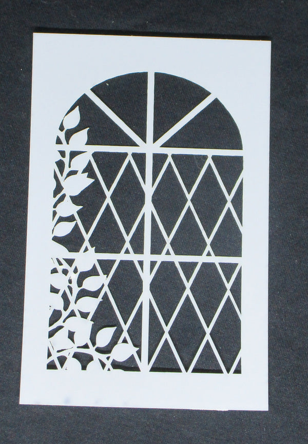 Stencil  6 x 4 Lattice Window and Vine