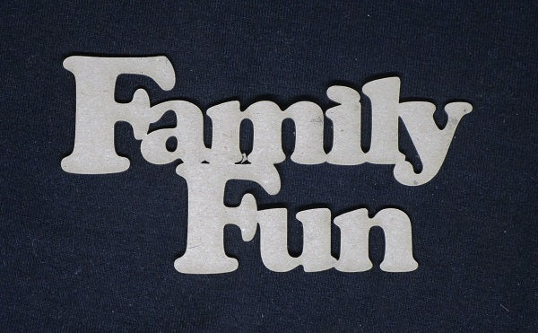 Overstock Chipboard Word Family Fun