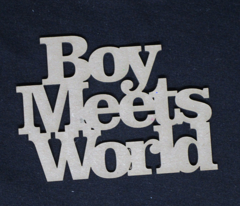 Chipboard Word Boy M,eets World