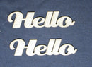 Chipboard Word Hello