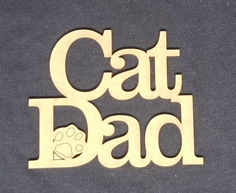 Chipboard Word Cat Dad