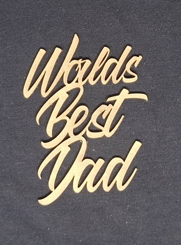 Chipboard Word Worlds Best Dad