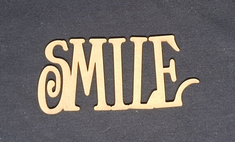 Chipboard Word Smile