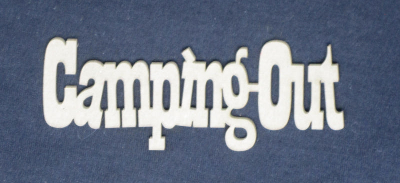 Chipboard Word Camping Out