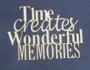 Chipboard Word Time Creates Wonderful Memopires