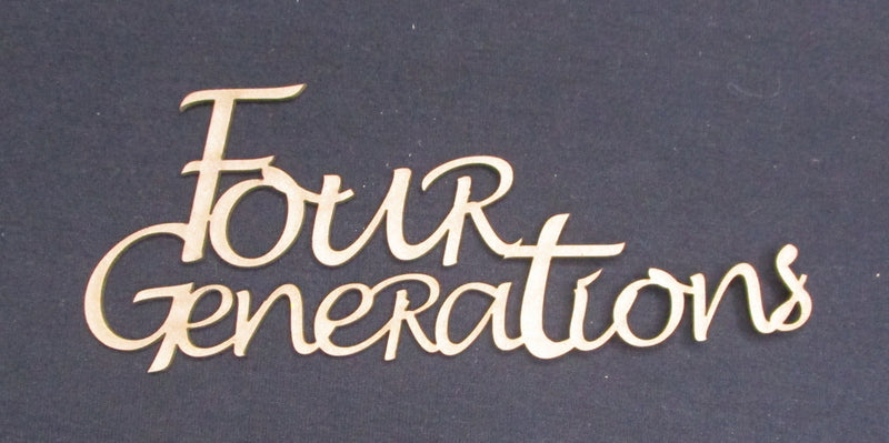 Chipboard Word Four Generations
