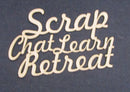 Chipboard Word Scrap Chat Learn Retreat