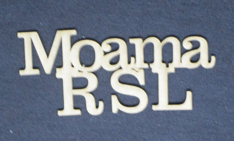Chipboard Word Moama RSL