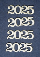 Chipboard Word Numbers 2025 Small