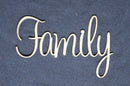 Chipboard Word Family Script Small