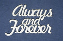 Chipboard Word Always and Forever