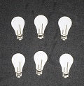 Overstock White Mixed Media Cardstock Double Light Globes Mini Pack of 6