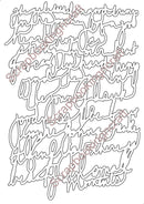 Acetate Transparency Asemic Writing