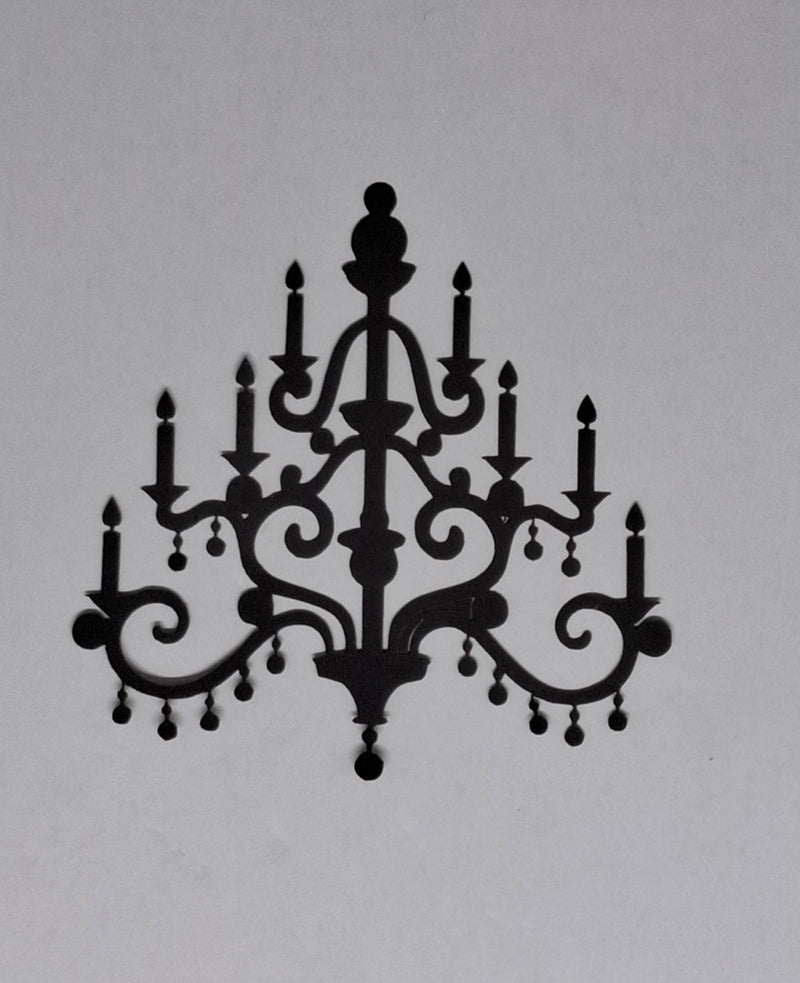 Black Cardstock Chandelier Design