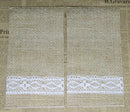 Paper Napkins (Pack of 2) Hessian Pattern with Printed Lace Trim