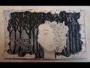 Online Class Art Journal Page Girl in Shadow Forest