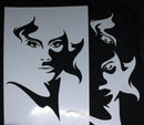 Stencil and Mask Set Face Large Shadows in Darkness