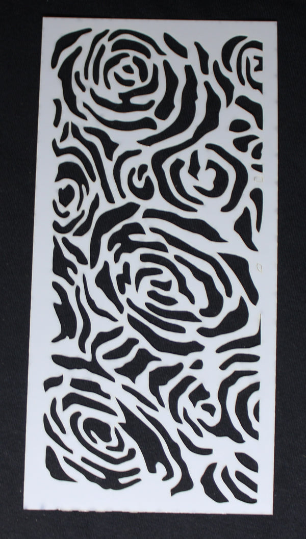 Stencil Abstract Roses