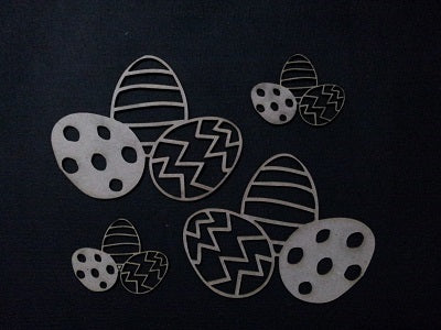Chipboard Egg Clusters (4 Pieces)