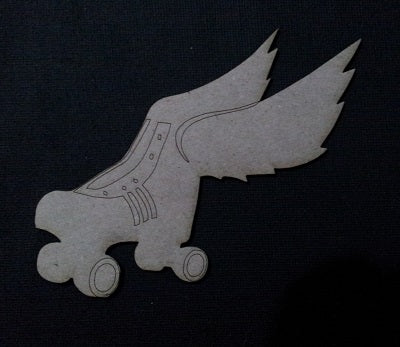 Chipboard Roller Skates with wings Large (2 Pieces)