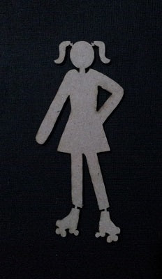 Chipboard Roller Skater Girl (3 Pieces)