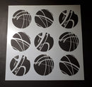 12 x 12Inch Plastic Stencil Abstract Circles
