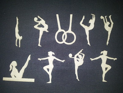 Chipboard Gymnastic Girls Small Assortment