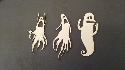 Chipboard Halloween Large Scary Ghosts BOO