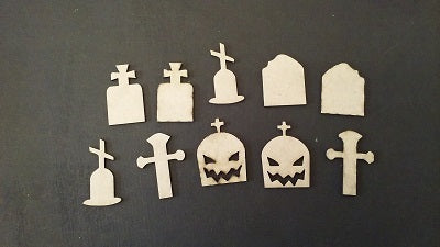 Chipboard Halloween Grave Stones