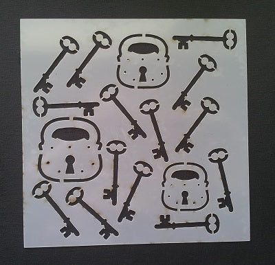 Plastic Stencil Locks and Keys