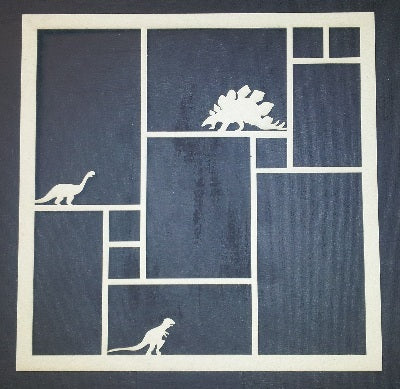 Chipboard Page Frame Dinosaurs
