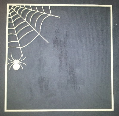 Chipboard Page Frame Spider Web Corner with Spider