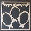Chipboard Page Frame Happy Birthday (with Balloons)