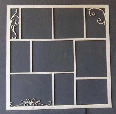 Chipboard Page Frame Flourish