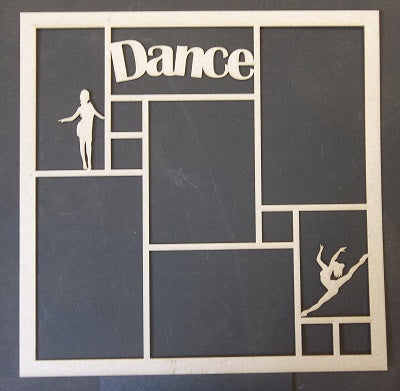 Chipboard Page Frame Dance Girls
