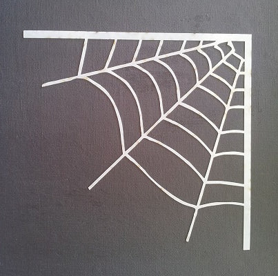 Plastic Stencil Corner Spider Web