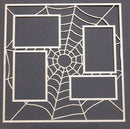 Chipboard Page Frame Square Spider Web
