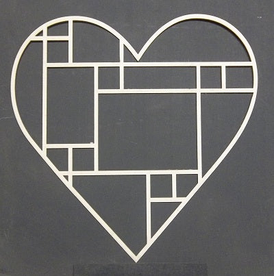 Chipboard Page Frame Shaped Heart 1