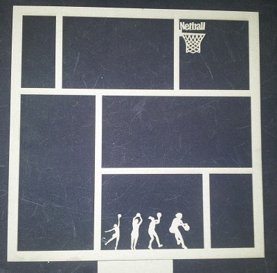Chipboard Page Frame Netball 2