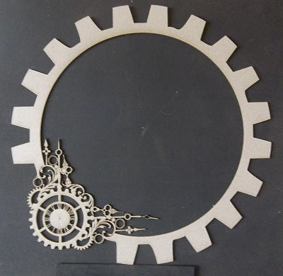 Chipboard Page Frame Clock with Cog
