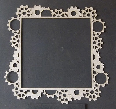 Chipboard Page Frame Cog Border Small