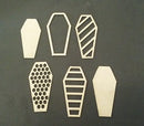 Chipboard Halloween Decorated Coffins Large