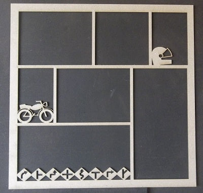 Chipboard Page Frame Motorbike